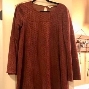 Burgundy/brown, velvet dress